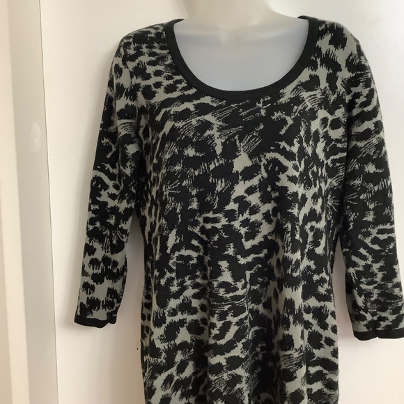 Calvin Klein knit sweater dress Large 3/4 sleeves - Picture 2 of 9